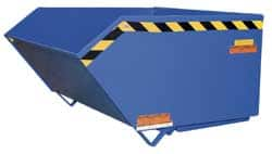 Vestil - 6,000 Lb Load Capacity, 1 1/2 Cu Yd, Steel Self-Dumping Hopper - 48-7/8" Wide x 51-13/16" Long x 40-1/4" High, Powder Coat Blue - Caliber Tooling