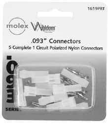 Molex - 1 Circuit, 1 AWG, 0.093 Inch Pin Diameter, Modular Receptacle Plug Connector Package - RoHS Compliant - Caliber Tooling