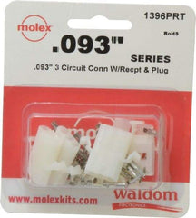 Molex - 3 Circuit, 3 AWG, 0.093 Inch Pin Diameter, Modular Receptacle Plug Connector Package - RoHS Compliant - Caliber Tooling