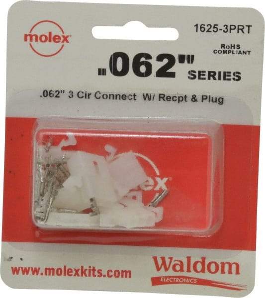 Molex - 3 Circuit, 3 AWG, 0.062 Inch Pin Diameter, Modular Receptacle Plug Connector Package - RoHS Compliant - Caliber Tooling