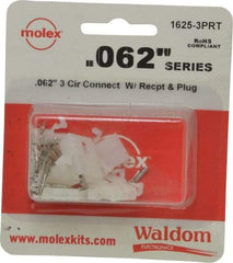 Molex - 3 Circuit, 3 AWG, 0.062 Inch Pin Diameter, Modular Receptacle Plug Connector Package - RoHS Compliant - Caliber Tooling