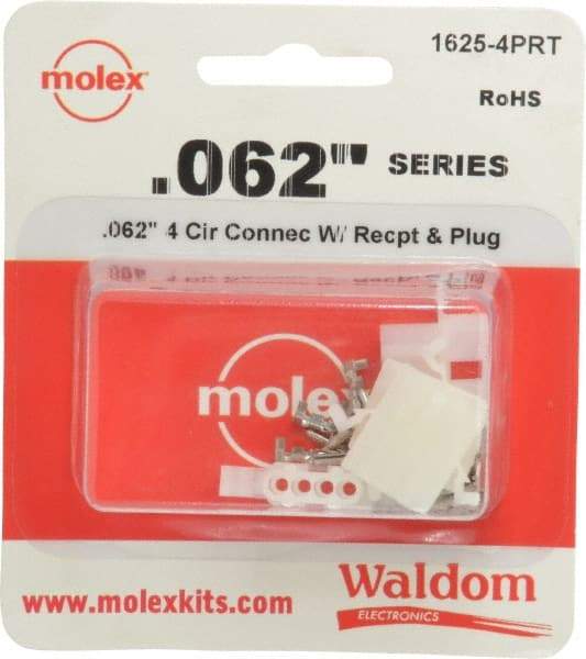 Molex - 4 Circuit, 4 AWG, 0.062 Inch Pin Diameter, Modular Receptacle Plug Connector Package - RoHS Compliant - Caliber Tooling