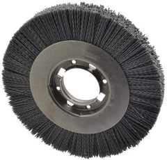 Osborn - 8" OD, 2" Arbor Hole, Crimped Nylon Wheel Brush - 7/8" Face Width, 1-1/2" Trim Length, 4,500 RPM - Caliber Tooling