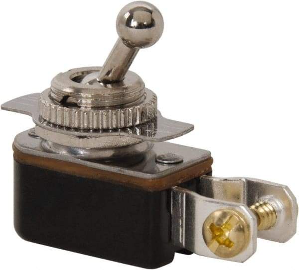 GC/Waldom - SPST Medium Duty On-Off Toggle Switch - Screw Terminal, Ball Toggle Actuator, 125 VAC at 6 A & 250 VAC at 3 A - Caliber Tooling