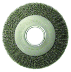 8" Diameter - 2" Arbor Hole - Crimped Steel Wire Straight Wheel - Caliber Tooling