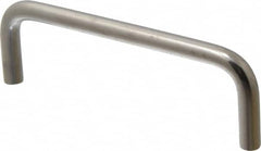 Amatom Electronic Hardware - 4-9/16" Long x 1-1/2" High, Round Handle - Clear Passivated, Stainless Steel, 4-1/4" Center to Center - Caliber Tooling