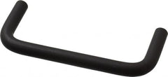 Amatom Electronic Hardware - 4-3/8" Long x 1-7/8" High, Round Handle - Black Anodized, Aluminum, 4" Center to Center - Caliber Tooling