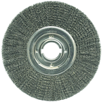 12" Diameter - 2" Arbor Hole - Crimped Steel Wire Straight Wheel - Caliber Tooling