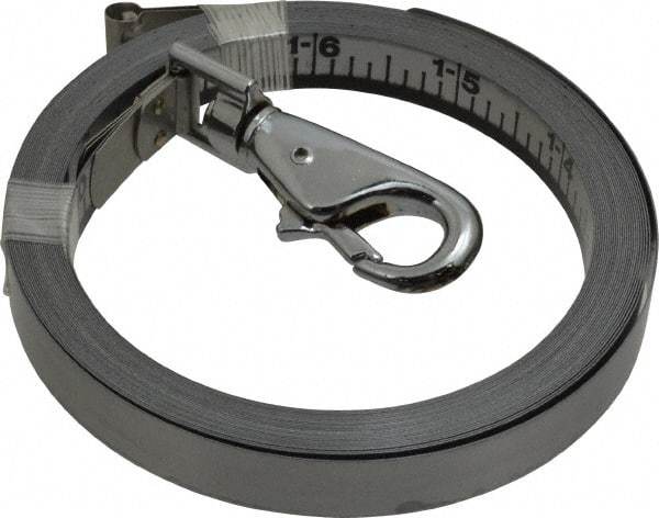 Lufkin - 25' x 1/2", 1/8 D1 Graduation, Tape Measure Replacement Blade - Steel, Chrome & Nickel Finish - Caliber Tooling