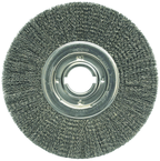 12" Diameter - 2" Arbor Hole - Crimped Steel Wire Straight Wheel - Caliber Tooling