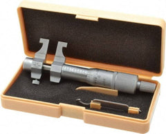 Mitutoyo - 1 to 2 Inch Range, Carbide Satin Chrome Coated, Mechanical Inside Caliper Micrometer - 0.001 Inch Graduation, 0.0003 Inch Accuracy - Caliber Tooling