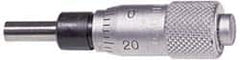 Mitutoyo - 1 Inch, 0.7087 Inch Ratchet Stop Thimble, 1/4 Inch Diameter x 27mm Long Spindle, Mechanical Micrometer Head - Caliber Tooling