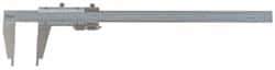 Mitutoyo - 0 to 40" Stainless Steel Vernier Caliper - 0.02mm Graduation, 140mm Jaw Depth, 0.003" Accuracy - Caliber Tooling