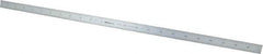 Mitutoyo - 24" Long, 1/64, 1/32, 1/16, 1/8" Graduation, Flexible Stainless Steel Rule - 4R Graduation Style, 3/4" Wide, Silver, Satin Chrome Finish - Caliber Tooling