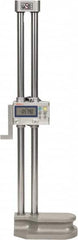 Mitutoyo - 18" Electronic Height Gage - 0.0005, 0.0002" (Switchable) Resolution, Accurate to 0.002", LCD Display, SPC Data Output - Caliber Tooling