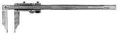 Mitutoyo - 0 to 40" Stainless Steel Vernier Caliper - 0.0010" Graduation, 200mm Jaw Depth, 0.004" Accuracy - Caliber Tooling