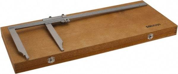 Mitutoyo - 0 to 20" Stainless Steel Vernier Caliper - 0.0010" Graduation, 200mm Jaw Depth, 0.003" Accuracy - Caliber Tooling