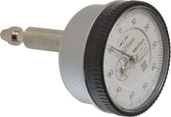 Mitutoyo - 5mm Range, 0-100 Dial Reading, 0.01mm Graduation Dial Drop Indicator - 1.5354" Dial, 1mm Range per Revolution, 0.016mm Accuracy - Caliber Tooling