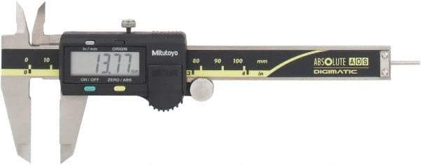 Mitutoyo - 0 to 100mm Range, 0.01mm Resolution, Electronic Caliper - Stainless Steel with 40mm Stainless Steel Jaws, 0.03mm Accuracy - Caliber Tooling