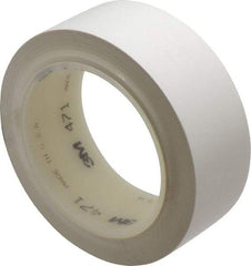 3M - White Solid Color Vinyl Tape - 1-1/2" Wide x 108' Long x 5.2 mil Thick, General Traffic - Caliber Tooling