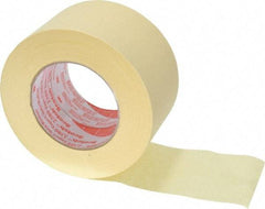 3M - 3" Wide x 60 Yd Long Tan Paper Masking Tape - Series 2380, 7.2 mil Thick, 28 In/Lb Tensile Strength - Caliber Tooling