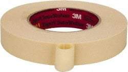 3M - 1" Wide x 60 Yd Long Tan Paper Masking Tape - Series 2393, 7.6 mil Thick, 28 In/Lb Tensile Strength - Caliber Tooling