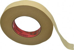 3M - 1" Wide x 60 Yd Long Tan Paper Masking Tape - Series 2693, 7.9 mil Thick, 29 In/Lb Tensile Strength - Caliber Tooling