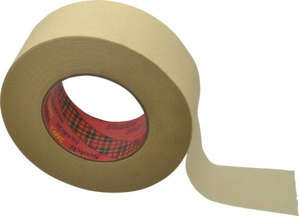 3M - 2" Wide x 60 Yd Long Tan Paper Masking Tape - Series 2693, 7.9 mil Thick, 29 In/Lb Tensile Strength - Caliber Tooling