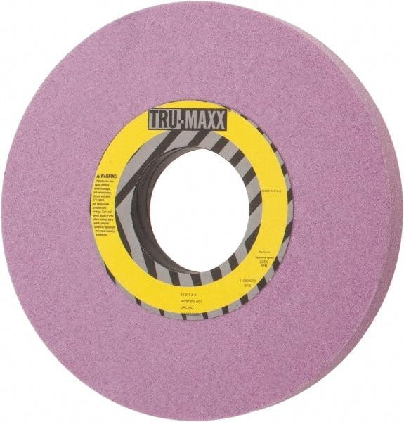 Tru-Maxx - 10" Diam x 3" Hole x 1" Thick, I Hardness, 60 Grit Surface Grinding Wheel - Aluminum Oxide, Type 1, Medium Grade, 3,250 Max RPM, Vitrified Bond, No Recess - Caliber Tooling