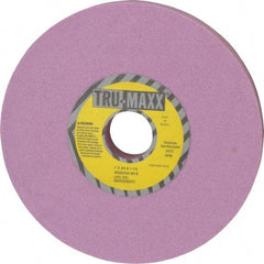 Tru-Maxx - 7" Diam x 1-1/4" Hole x 3/4" Thick, K Hardness, 60 Grit Surface Grinding Wheel - Aluminum Oxide, Type 1, Medium Grade, 3,600 Max RPM, Vitrified Bond, No Recess - Caliber Tooling