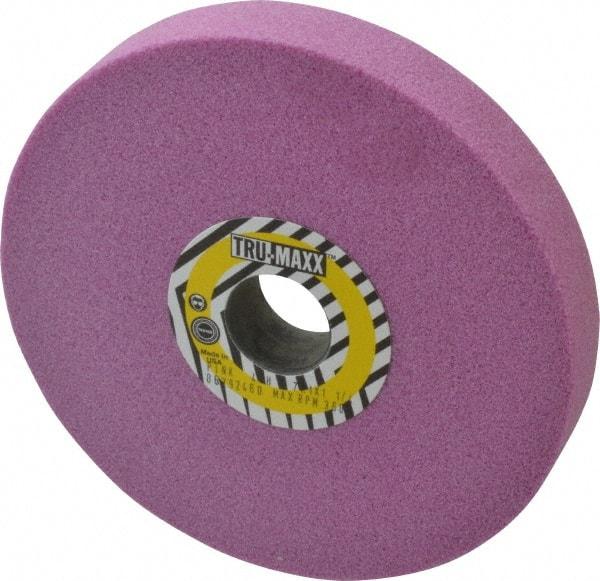 Tru-Maxx - 7" Diam x 1-1/4" Hole x 1" Thick, H Hardness, 46 Grit Surface Grinding Wheel - Aluminum Oxide, Type 1, Coarse Grade, 3,600 Max RPM, Vitrified Bond, No Recess - Caliber Tooling