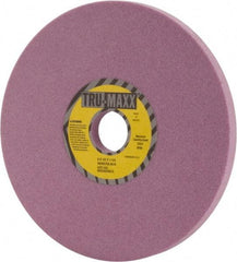 Tru-Maxx - 8" Diam x 1-1/4" Hole x 1/2" Thick, K Hardness, 60 Grit Surface Grinding Wheel - Aluminum Oxide, Type 1, Medium Grade, 3,600 Max RPM, Vitrified Bond, No Recess - Caliber Tooling