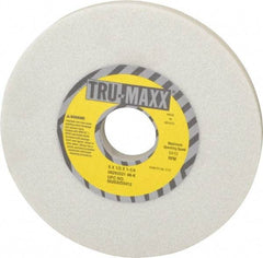 Tru-Maxx - 6" Diam x 1-1/4" Hole x 1/2" Thick, K Hardness, 46 Grit Surface Grinding Wheel - Aluminum Oxide, Type 1, Coarse Grade, 5,410 Max RPM, Vitrified Bond, No Recess - Caliber Tooling