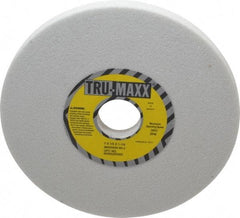 Tru-Maxx - 7" Diam x 1-1/4" Hole x 1/2" Thick, J Hardness, 60 Grit Surface Grinding Wheel - Aluminum Oxide, Type 1, Medium Grade, 3,600 Max RPM, Vitrified Bond, No Recess - Caliber Tooling