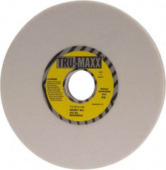 Tru-Maxx - 7" Diam x 1-1/4" Hole x 1/2" Thick, L Hardness, 80 Grit Surface Grinding Wheel - Aluminum Oxide, Type 1, Medium Grade, 3,600 Max RPM, Vitrified Bond, No Recess - Caliber Tooling