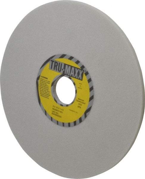 Tru-Maxx - 8" Diam x 1-1/4" Hole x 1/4" Thick, I Hardness, 60 Grit Surface Grinding Wheel - Aluminum Oxide, Type 1, Medium Grade, 3,600 Max RPM, Vitrified Bond, No Recess - Caliber Tooling