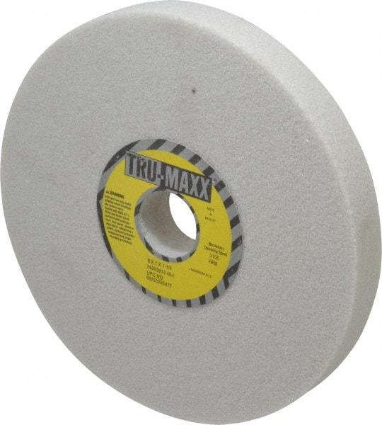 Tru-Maxx - 8" Diam x 1-1/4" Hole x 1" Thick, I Hardness, 46 Grit Surface Grinding Wheel - Aluminum Oxide, Type 1, Coarse Grade, 3,105 Max RPM, Vitrified Bond, No Recess - Caliber Tooling