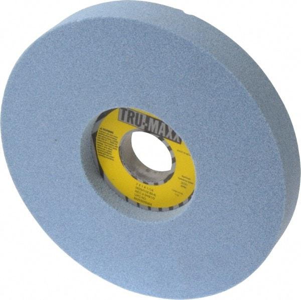 Tru-Maxx - 7" Diam x 1-1/4" Hole x 1" Thick, K Hardness, 60 Grit Surface Grinding Wheel - Ceramic, Type 5, Medium Grade, 3,600 Max RPM, Vitrified Bond, One-Side Recess - Caliber Tooling