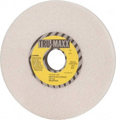 Tru-Maxx - 7" Diam x 1-1/4" Hole x 1/2" Thick, G Hardness, 60 Grit Surface Grinding Wheel - Aluminum Oxide, Type 1, Medium Grade, 3,600 Max RPM, Vitrified Bond, No Recess - Caliber Tooling