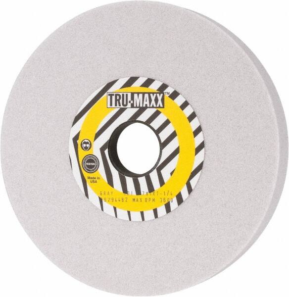 Tru-Maxx - 7" Diam x 1-1/4" Hole x 1" Thick, I Hardness, 60 Grit Surface Grinding Wheel - Aluminum Oxide, Type 5, Medium Grade, 3,600 Max RPM, Vitrified Bond, One-Side Recess - Caliber Tooling