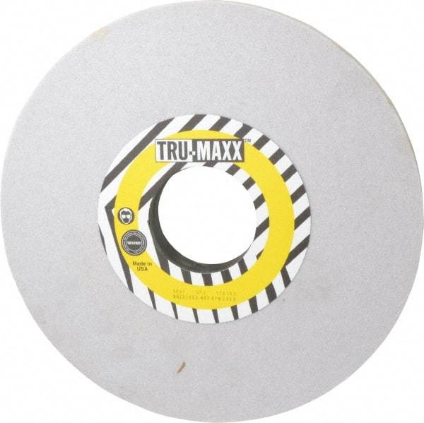 Tru-Maxx - 12" Diam x 3" Hole x 1" Thick, J Hardness, 60 Grit Surface Grinding Wheel - Aluminum Oxide, Type 1, Medium Grade, 2,705 Max RPM, Vitrified Bond, No Recess - Caliber Tooling