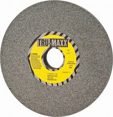 Tru-Maxx - 7" Diam x 1-1/4" Hole x 3/4" Thick, K Hardness, 60 Grit Surface Grinding Wheel - Aluminum Oxide, Type 1, Medium Grade, 3,600 Max RPM, Vitrified Bond, No Recess - Caliber Tooling