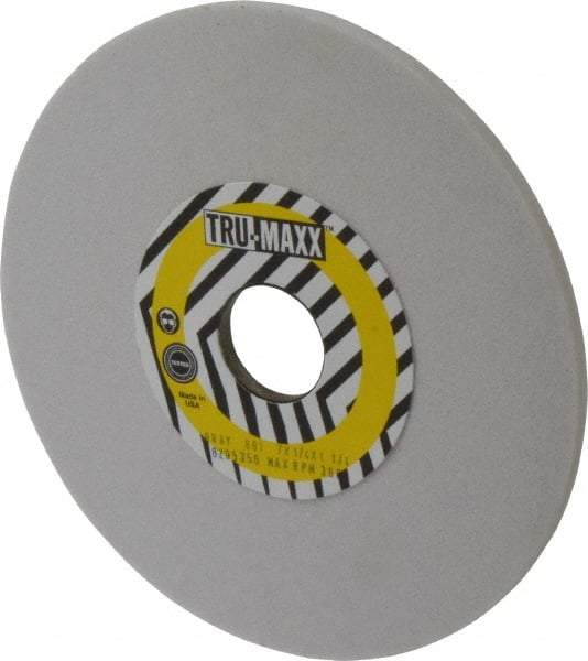 Tru-Maxx - 7" Diam x 1-1/4" Hole x 1/4" Thick, I Hardness, 80 Grit Surface Grinding Wheel - Aluminum Oxide, Type 1, Medium Grade, 3,600 Max RPM, Vitrified Bond, No Recess - Caliber Tooling