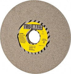 Tru-Maxx - 7" Diam x 1-1/4" Hole x 1/2" Thick, I Hardness, 100 Grit Surface Grinding Wheel - Aluminum Oxide, Type 1, Fine Grade, 3,600 Max RPM, Vitrified Bond, No Recess - Caliber Tooling