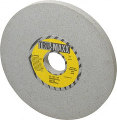 Tru-Maxx - 7" Diam x 1-1/4" Hole x 1/2" Thick, J Hardness, 100 Grit Surface Grinding Wheel - Aluminum Oxide, Type 1, Fine Grade, 3,600 Max RPM, Vitrified Bond, No Recess - Caliber Tooling