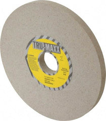 Tru-Maxx - 7" Diam x 1-1/4" Hole x 1/2" Thick, J Hardness, 120 Grit Surface Grinding Wheel - Aluminum Oxide, Type 1, Fine Grade, 3,600 Max RPM, Vitrified Bond, No Recess - Caliber Tooling