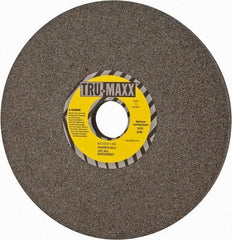 Tru-Maxx - 8" Diam x 1-1/4" Hole x 1/2" Thick, J Hardness, 60 Grit Surface Grinding Wheel - Aluminum Oxide, Type 1, Medium Grade, 3,600 Max RPM, Vitrified Bond, No Recess - Caliber Tooling