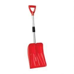 Value Collection - 10-1/2 Inch Wide Blade x 13 Inch High Blade Snow Shovel - 24 Inch Long Metal Shaft Handle with Poly D-Grip - Caliber Tooling