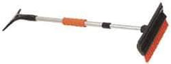 Value Collection - 48" Long, Telescoping Snowbroom & Ice Scraper - 9" Telescoping, Plastic & Metal - Caliber Tooling