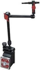 Starrett - 150 Lb Magnetic Force, Fine Adjustment Indicator Positioner & Holder with Base - Articulated Arm, 1-15/16" Base Height - Caliber Tooling